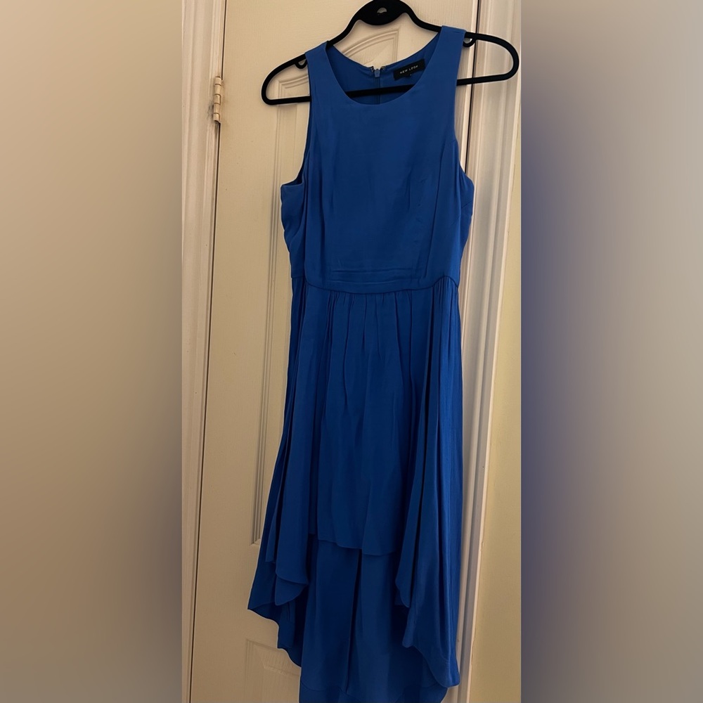 New Look Blue High Low Sleeveless Dress